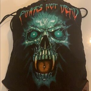 Drawstring “Punks Not Dead” back-sack bag